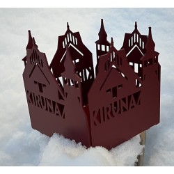 Kiruna Kyrka ljuslykta - röd